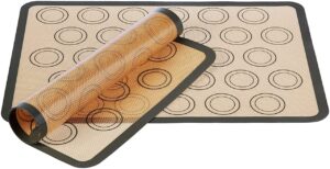 Zollyss 2Pcs Silicone Baking Mats Non-Stick Macaroon Baking Mat, Heat-Resistant Cooking Bakeware Mat for Making Macarons, Pastry, Pizza, Bread - Image 5