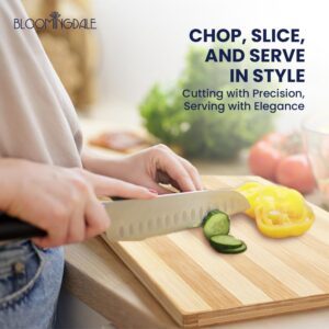 Bloomingdale Wooden Chopping Board for Kitchen Multipurpose Kitchen Accessories Items for Vegetable, Fruits Cutting Board for Kitchen Non Slip Chopping Board Wooden, Large Size Wooden Cutting Board - Image 5