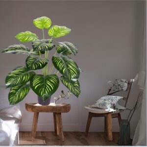 De Gardenia Large Artificial Tree with Dual Shade Big Leaves - Decorative Floor Plant for Home, Office, and Indoor Garden (Height: 63 cm, Potted, 12 Leaves) - Image 6