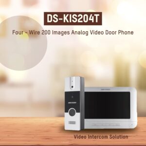 HIKVISION Analog Video Door Phone/Bell with 7" TFT LCD Screen Wired| 1080p Resolution | BuiltIn Mic & Loudspeaker| Noise Echo Cancellation| Record Upto 200 Picture | One Call Button(DS-KIS204T) - Image 5