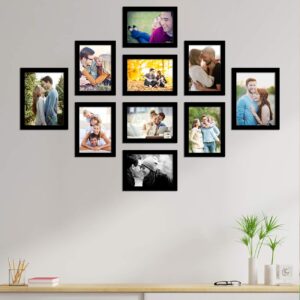 Art Street Photo Frame For Wall Set of 10 Black Picture Frames For Home Decoration, Wall Decor EcoSeries -Size -6x8,5x7 Inches,Medium Density Fibreboard;Synthetic Wood;Plexiglass, Rectangular - Image 2