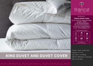 Trance Home Linen Microfibre King Size Duvet, 100 X 108 Inch And Duvet Cover, 102 X 110 Inch (White, 1 Duvet + 1 Duvet Cover), 200 tc - Image 3