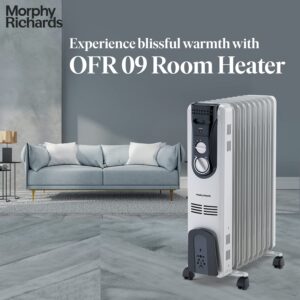 Morphy Richards OFR Room Heater, 09 Fin 2000 Watts Oil Filled Room Heater , ISI Approved (OFR 9 Grey) - Image 4