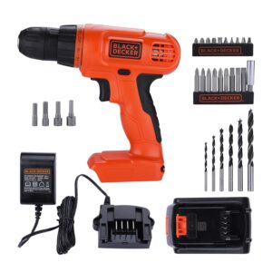 BLACK+DECKER LD120VA 20V MAX*POWERECONNECT Li-Ion Cordless Drill/Driver + 30 Pc Kit Set - Image 2