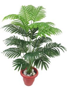 BK MART Polyester Natural Looking 18 Leaves Areca Palm | Ornamental Plant For Interior | Indoor Tropical Plant For Home/Shop/Office Decor/Gifting Artificial Plant Without Pot (70 Cm, Green) - Image 5