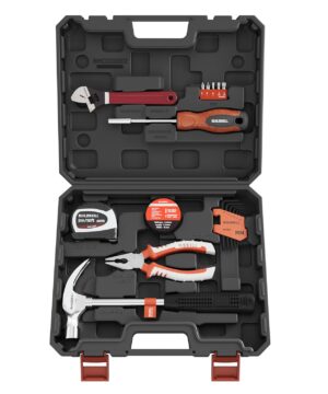 BUILDSKILL 19 Pieces Hand Tool Kit for Home | 3 Meter Auto Measuring Tape | Electrical Tape | Claw Hammer | Screw Driver Handle | Allen Key Set | Wrench | Multi-purpose Home tools box kit - Image 11