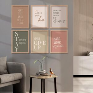 kotart - Quotes Frames for Wall Decor - Motivational Photo Frame for Wall Decoration - Quotes Wall Poster with Frame for Room and Office - Set of 6 (10X13 INCH, A) - Image 8