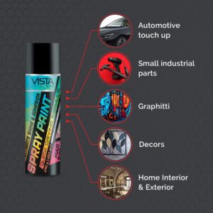 RESIL VISTA Black Glossy Spray Paint 400 ml (290 g)| DIY Acrylic Spray Paint | Quick-Drying, Multi-Surface for Metal, Wood, Plastic, Walls, Automotives - Image 5