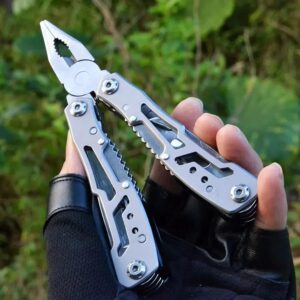 SKYTONE® 24 in 1 Multi-function Plier Tools Made of Stainless Steel with 11 Screwdriver bits with Safety Hook, Bottle Opener, Multifunction Pliers for Outdoor Camping Backpacking & Gifting. (Medium) - Image 6