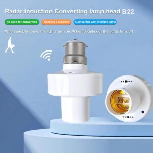 WISKA Motion Sensor Holder for Light - Infrared Auto Light On Off Sensor Socket for Bulb: Smart Infra Automatic Lamp Switch for Home - Human Detect MOsan SEnsar Technology for LIGHTs - Image 3