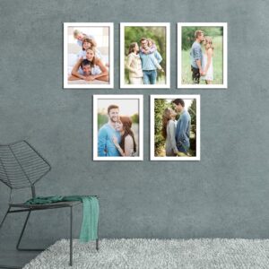 Art Street A4 Size Photo Frame for Wall Set of 5 White Picture Frame for Home and Office Decoration, Size -8x12 Inches - Image 3