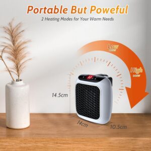 Heer Enterprise's Electric New Handy Heater Turbo Wall-Outlet 800 Watts with Temperature Control Remote| Mini Heater, Portable Heater| Mini Heater for Bedroom (Office Work Room, Bathrooms, Rooms) - Image 7