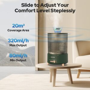 Costar Humidifier for Room 4.2 Litres Cool Mist Ultrasonic Humidifier Large Capacity Water Tank Humidity Whisper-Quiet Cool Mist Humidifier,Top Fill, Auto-Shut off,Effective Cold & Cough Relief - Image 6