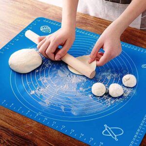 RUCON® Silicone Baking Mat Roti mat Silicone Chapati Atta Kneading Mat Non-Stick Fondant Rolling Mat Stretchable for Kitchen Roti Chapati Cake –Blue (Baking Mat 50 * 40 cm) - Image 2