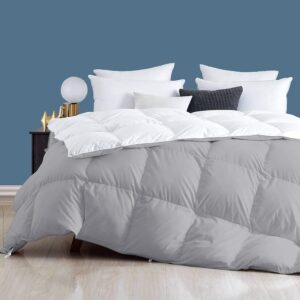 Day Care - 400 GSM Hotel Quality-Down Alternative Reversible Comforter (92" x 106" Inches/233cm x 269cm) - Comforter King Size|Silver/White| TC - 450 - Image 3