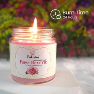 Rose Scented Candle – Luxurious Rose Scented Candle for Home Décor & Relaxation | Perfect Diwali Gifts for Family and Friends | Long-Lasting Scented Candles for Home - Image 6