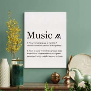 Music Definition Print Canvas Wall Art Home Office Decor Modern Minimalist Painting 12x15 Canvas Music Poster Framed Ready to Hang Artwork Musician Gift - Image 4