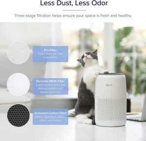 LEVOIT Core Mini Air Purifier for Coverage Area 183 Sq Ft, H13 True HEPA Filter, Remove 99.97% Dust, Smoke, & Pollen, With Fragrance Sponge, 2 Years Warranty. - Image 6