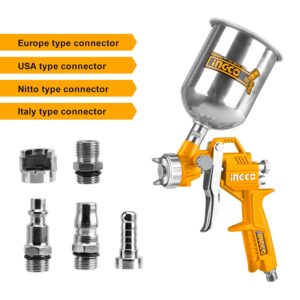 INGCO Air Spray Gun, 400ml Capacity Spray Gun | 1.5mm Nozzles Stainless Steel | 180 Ml/min | Suitable for Base Coat Spray Gun for Auto Paint - Image 8