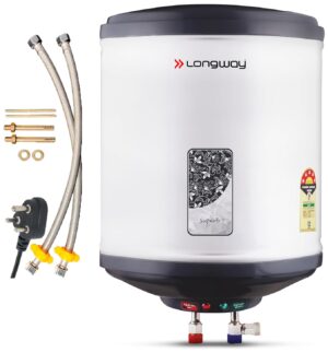 Longway Superb 15 Ltr 5 Star Rated Automatic Storage Water Heater for Home, Water Geyser, Water Heater, Electric Geyser with Multiple Safety System & Anti-Rust Coating (Gray, 15 Ltr) - Image 2