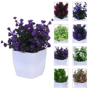 amazon basics Artificial Plants with Pot|Realistic Looking| Multi Variety |Durable Plastic | No Maintenance | Home Decor | Dimensions: 5 cm X 13 cm (Pack of 8) - Image 3