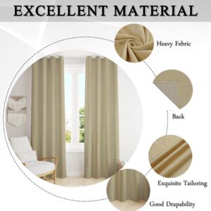 FRESH FROM LOOM Jute Curtains For Door 8 Ft Long|Medium Window Curtain|Yarn Weaved Parda|Modern Parde For Living Room Bedroom|Screens With Grommet Curtains Ring Curtains|Hypoallergenic (Cream, 2Pc)(Blackout) - Image 4