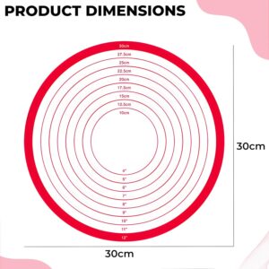 Kraptick Silicone Pie Crust Rolling Mat Oven Liner with Measurement, Cake Baking Silicone Sheet,Pizza Baking Silicone Sheet, Silicone Dough Kneading Mat, Non-Stick Reusable Cake Pan Mat (DMFP587) - Image 4