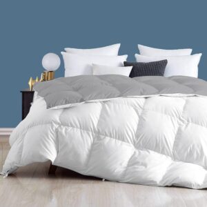 Day Care - 400 GSM Hotel Quality-Down Alternative Reversible Comforter (92" x 106" Inches/233cm x 269cm) - Comforter King Size|Silver/White| TC - 450 - Image 2