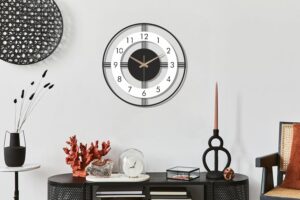 LIPPAN Wall Clock Black Ticking Wall Clocks Battery Operated - Simple Minimalist Acrylic Clock Decorative for Office,Bedroom,Living Room for Home Decor - Image 4