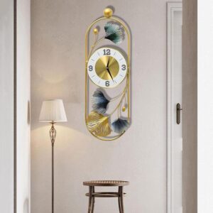 Limelight Decorative Wall Clock Metal Wall Clock, Gingko Leaf Wall Clock Big Size, Big Wall Clock for Living Room Watch Wall Clock, Wall Decoration Items for Living Room/Bedroom/Office/Hall - Image 5