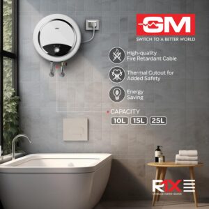 GM R1X 15L Water Heater, 5 Star | High-Efficiency Water Geyser With Quick Hot Water, Energy-Saving, and Safety Features - Image 6