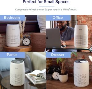 LEVOIT Core Mini Air Purifier for Coverage Area 183 Sq Ft, H13 True HEPA Filter, Remove 99.97% Dust, Smoke, & Pollen, With Fragrance Sponge, 2 Years Warranty. - Image 5