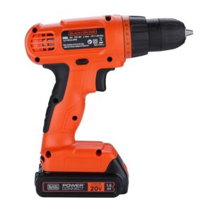 BLACK+DECKER LD120VA 20V MAX*POWERECONNECT Li-Ion Cordless Drill/Driver + 30 Pc Kit Set - Image 4