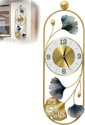 Limelight Decorative Wall Clock Metal Wall Clock, Gingko Leaf Wall Clock Big Size, Big Wall Clock for Living Room Watch Wall Clock, Wall Decoration Items for Living Room/Bedroom/Office/Hall - Image 7