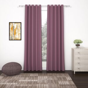 Story@Home Blackout Curtains for Door 7 Feet Long Set of 2, Thermal Insulated, Solid Design 100% Room Darkening Blackout Curtains | Noise Reducing Curtains for Living Room, (116 x 215 cm, Burgundy) - Image 2