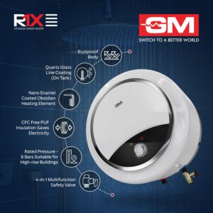 GM R1X 15L Water Heater, 5 Star | High-Efficiency Water Geyser With Quick Hot Water, Energy-Saving, and Safety Features - Image 4