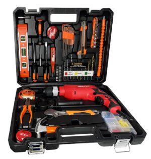 IBELL Professional Tool Kit with Impact Drill TD13-100, 650W, Copper Armature, Chuck 13mm Keyless Auto, 115 Home Essential Tools/Accessories - Image 2