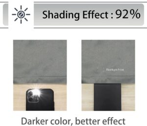 HOMEMONDE 7 Feet Room Darkening Curtain for Door - Noise Reduced and Thermal Insulation Curtains, 92% Blackout, Pack of 2, (Grey - 84 Inches) | Solid - Image 7