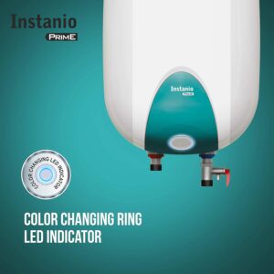 Havells Instanio Prime 25L Storage Water Heater (Geyser) | Color Changing LED Ring Indicator, Feroglas Coated Tank | Warra: 5 Year on Tank, Protective Anode Rod, Heavy Duty Heating Element(White Blue) - Image 5