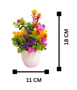 Dekorly Artificial Potted Plants, 8 Pack Artificial Plastic Eucalyptus Plants Small Indoor Potted Houseplants, Small Faux Plants for Home Decor Bathroom Office Farmhouse (Multi-B) - Image 3