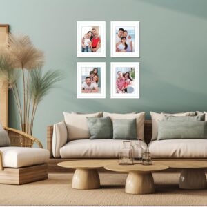 Amazon Brand - Solimo Wall Photo Frames Set of 4 | Plexi Glass | Frame for Home and Office Decoration | 8x10 Inches (White) - Image 2