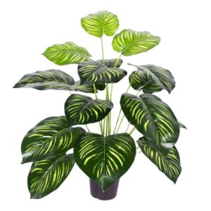 De Gardenia Large Artificial Tree with Dual Shade Big Leaves - Decorative Floor Plant for Home, Office, and Indoor Garden (Height: 63 cm, Potted, 12 Leaves) - Image 2