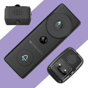 Zebronics VDB200 Smart Wireless Video DoorBell with 1080p Full HD, PIR Motion Detection, Splash Proof, Night Vision, 2 Way Talk, mSD, Call Alert, Tamper Alarm, 24/7 Live Monitoring, 60 Chime Tones - Image 8