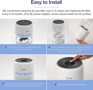 LEVOIT Core Mini Air Purifier for Coverage Area 183 Sq Ft, H13 True HEPA Filter, Remove 99.97% Dust, Smoke, & Pollen, With Fragrance Sponge, 2 Years Warranty. - Image 10