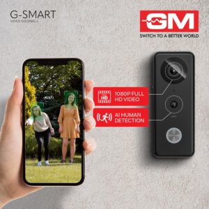 GM G-Smart Video Doorbell I Video Door Phone I Home Security Camera & Door Bell I Smart WiFi I Full HD Video 1080P I AI Human Detection 1Y Warranty - Image 7