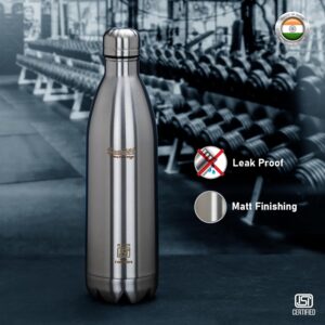 Sumeet Thermo1000 Stainless Steel 24 Hours Hot & Cold ISI Certified Double Walled Leak Proof Vacuum Flask/Water Bottle for Office/School/College/Gym/Picnic/Home/Trekking- 1000ml, Silver - Image 7