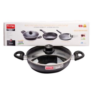 Prestige Granite Induction Base Non Stick Cookware Set, 3 Pieces - Image 2