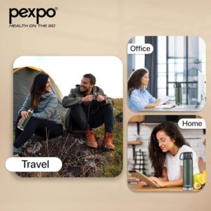 Pexpo Fererro Pro |ISI Certified|Vacuum Insulated Hot & Cold Stainless Steel Flask|Jute Bag|- 1000ml Military Green |Steel Bottle|Thermoflask|Travelling|School & Trekking|Office | Limited RCB Edition - Image 6