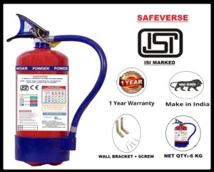 SAFEVERSE Fire Extinguisher Abc Type (6Kg, 1), Multi-coloured - Image 4