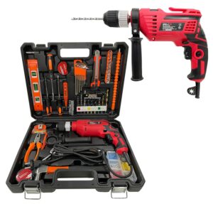 IBELL Professional Tool Kit with Impact Drill TD13-100, 650W, Copper Armature, Chuck 13mm Keyless Auto, 115 Home Essential Tools/Accessories - Image 7